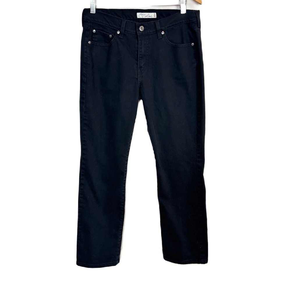 Levi’s 505 Black Straight Leg Mid‎ Rise Denim Jeans Women’s Sz 10